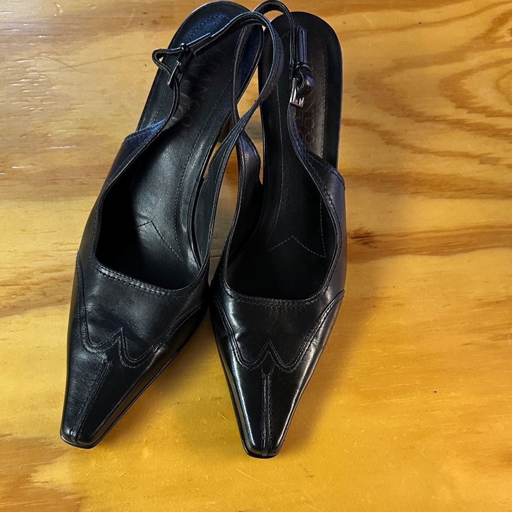 Franco Sarto Elegant Black Women's Slingback Shoes Size 8 1/2 M